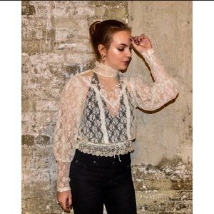 Vintage Ivory Lace Shirt